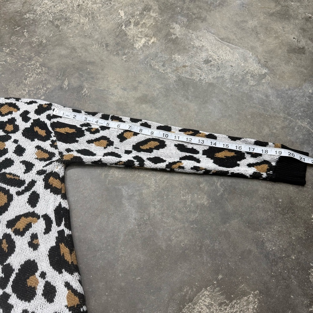 Daytrip Leopard Open Back Knit Sweater Cutout - Picture 5 of 8